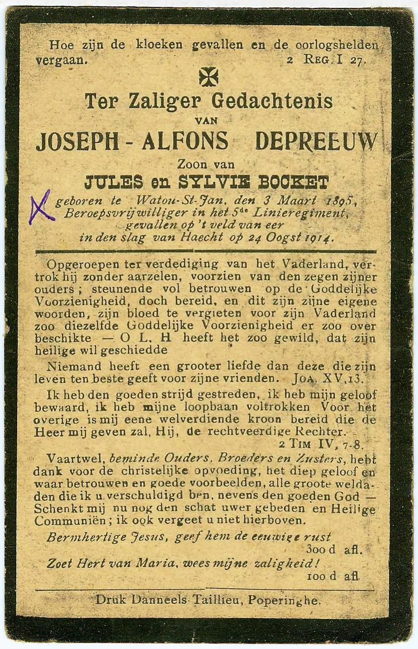 Depreeuw Joseph-Alfons 1914-08-24